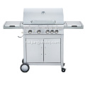 Grill de gas de doble capa d&#39;acer inoxidable de 4 focs